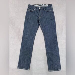 Express Dark Blue Men's Straight Jeans